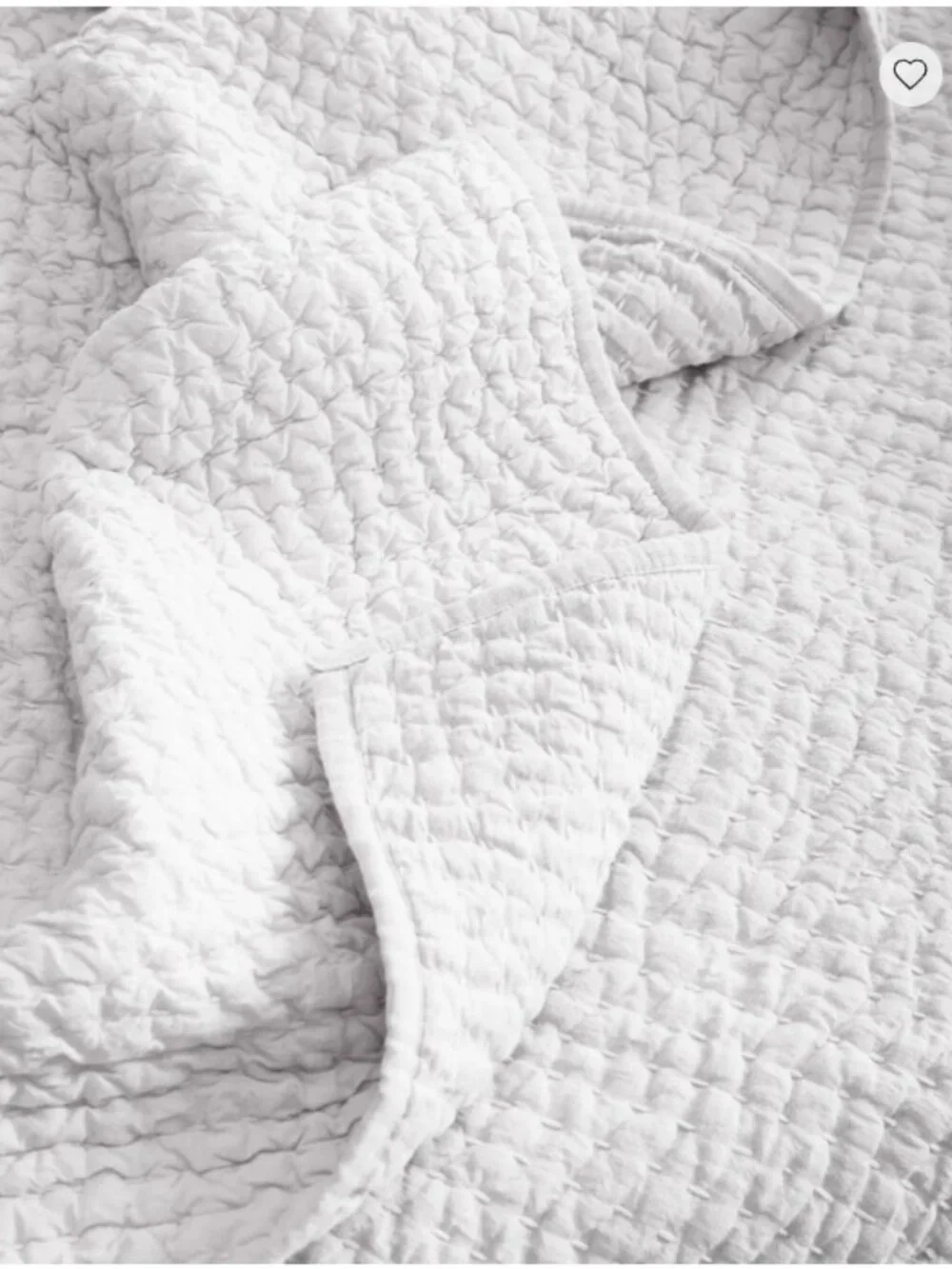 🤍 NWOT Quince European Linen Cotton Stitch Quilt King/Cal King White NWOT (2)